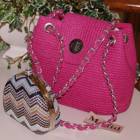 pink handbag and yellow handbag - Picture 8 of 8